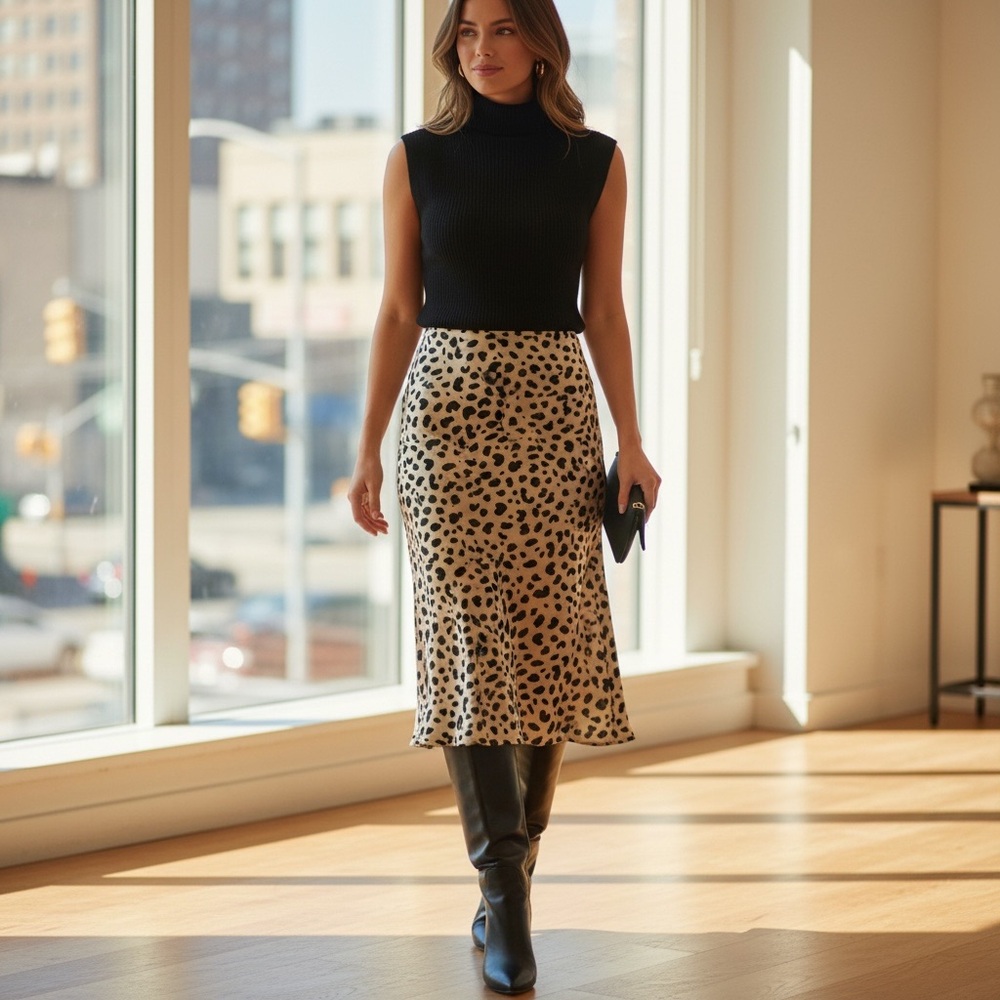 Kourt leopard print skirt size‎ XS
